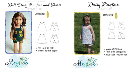 Daisy Pinafore Girl and Doll Bundle