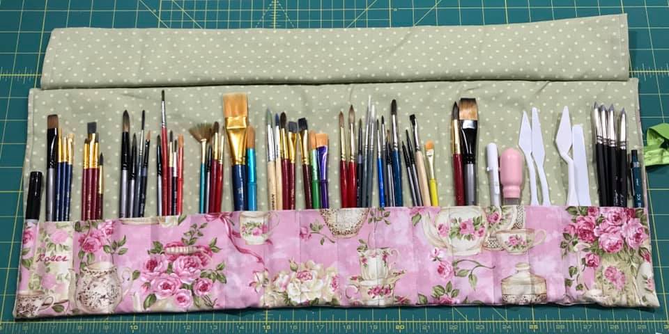 Pencil Roll Up (or paint brushes, markers, crayons, makeup brushes, pens....)