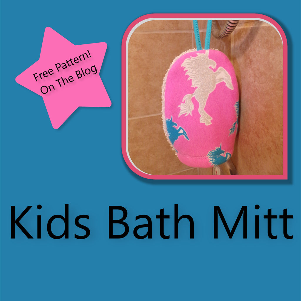 Free Kids Bath Mitt Pattern and Tutorial