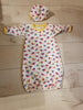 Ella and Ollie Baby Gown and Beanie