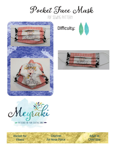 Pleated Pocket Face Mask