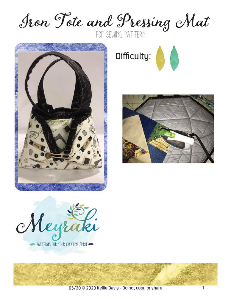 Iron Tote and Pressing Mat
