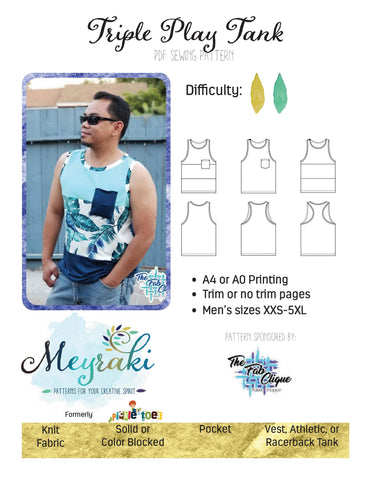 Triple Play Tank Mens