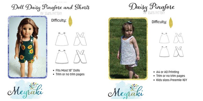 Daisy Pinafore Girl and Doll Bundle